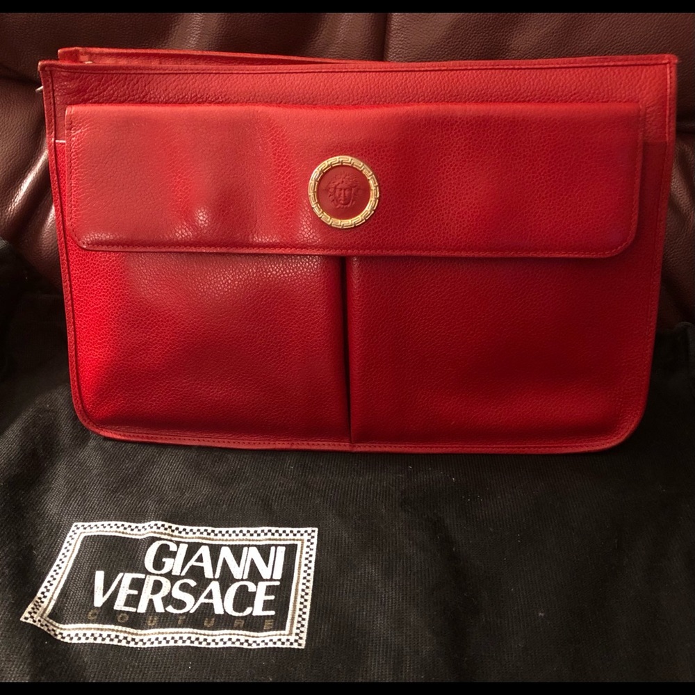 Gianni Versace Vintage Red Clutch